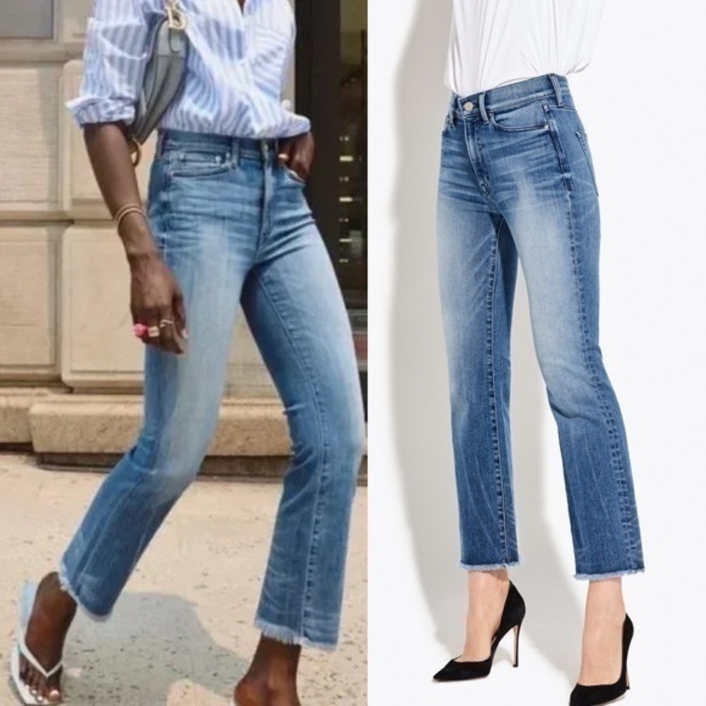 AYR The Bomb Pop Blue Cropped Straight Jeans 32